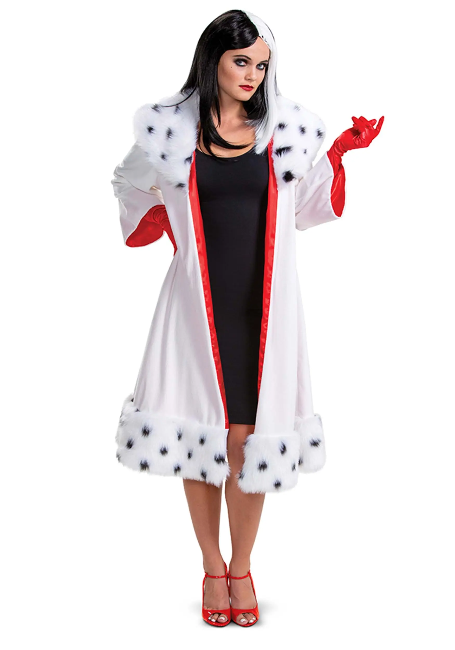 Disguise 101 Dalmatians Animated Cruella Jacket Deluxe Costume For Women 1 Disguise 101 Dalmatians Animated Cruella Jacket Deluxe Costume For Women