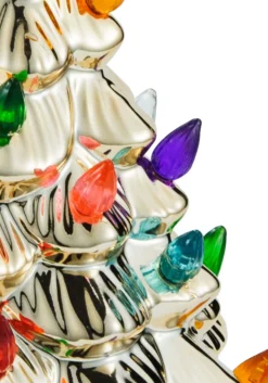 12" Gold Ceramic Christmas Tree Decoration -Fun Costumes Shop 12 gold ceramic christmas tree alt 3