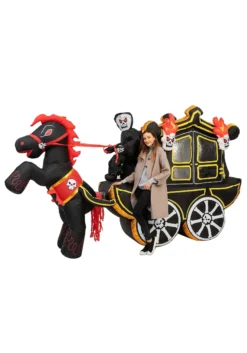 12 Ft Inflatable Halloween Carriage Decoration -Fun Costumes Shop 12 inflatable halloween carriage decoration alt 3