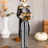 13 Inch Skeleton & Jack O' Lantern With Candle Figure