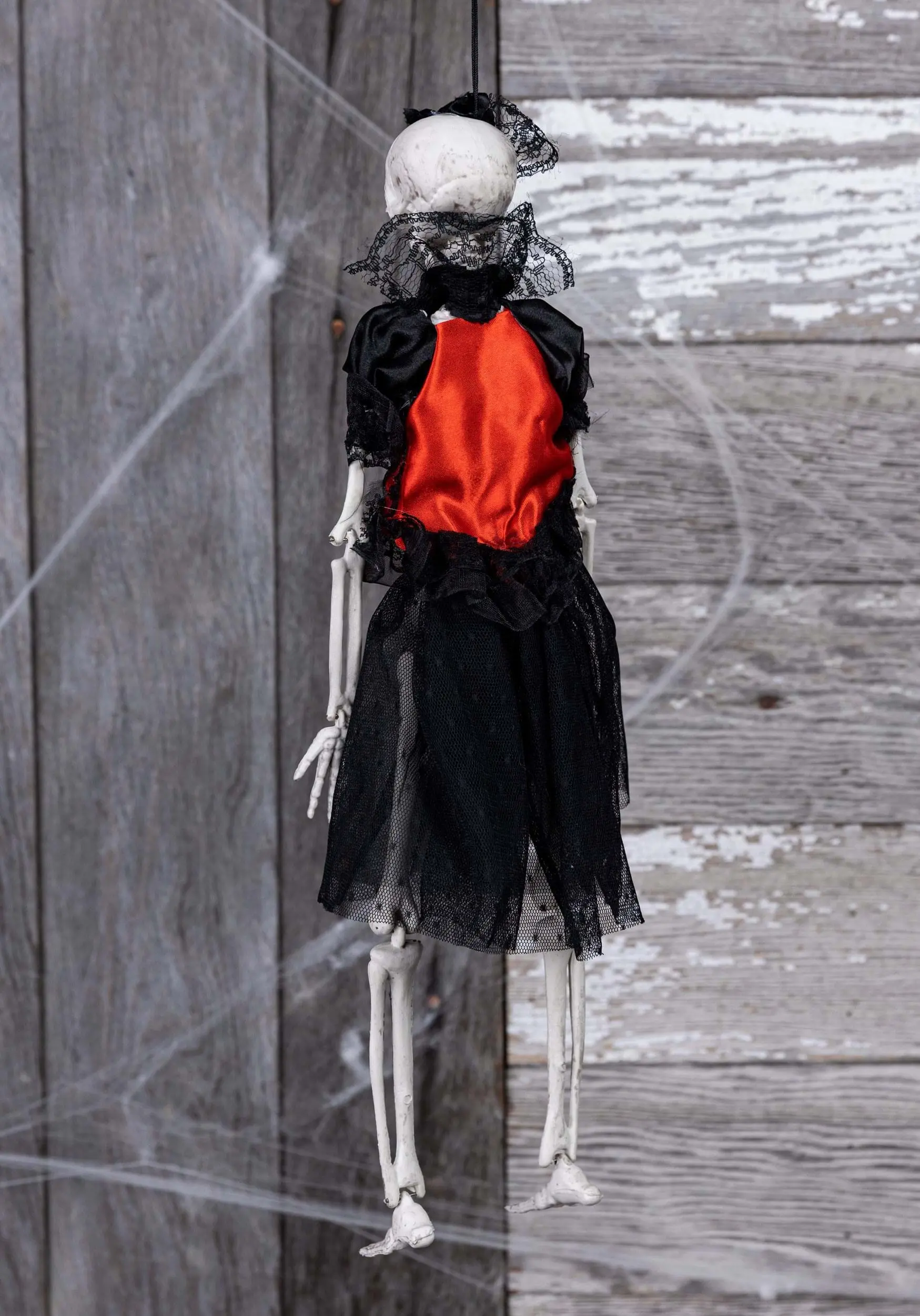 16 Inch Hanging Gothic Dress Skeleton Lady Halloween Decoration 2 16 Inch Hanging Gothic Dress Skeleton Lady Halloween Decoration - Image 2
