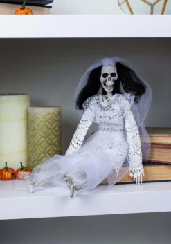 16-Inch Skeleton Dressed Bride Halloween Decoration -Fun Costumes Shop 16 skeleton dressed bride alt 4