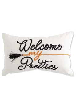Welcome My Pretties 19" Embroidered Pillow