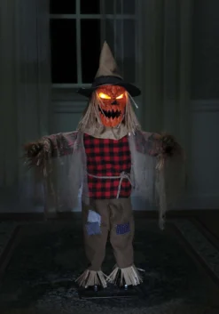 36 Inch Twitching Light Up Animated Scarecrow Prop