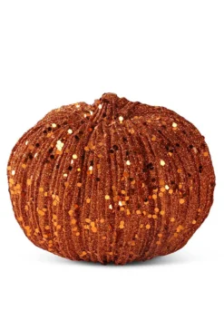 Four Inch Orange Glitter Pumpkin -Fun Costumes Shop 4 orange glitter pumpkin alt 1