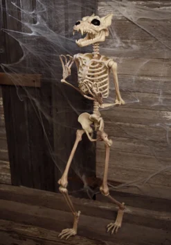 64'' Pose-N-Stay Werewolf Skeleton Halloween Decoration