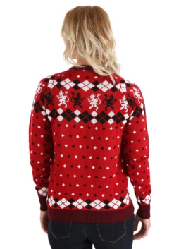 Adult 3D Krampus Head Ugly Christmas Sweater -Fun Costumes Shop adult 3d krampus head unisex ugly christmas sweater alt4