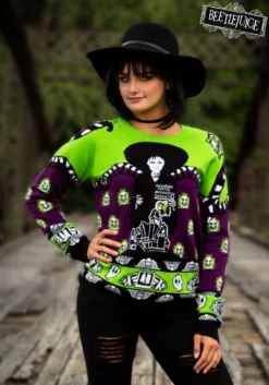 Beetlejuice Lydia Deetz Adult Halloween Sweater