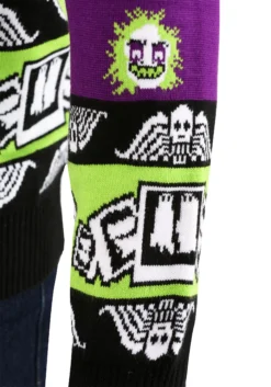 Beetlejuice Lydia Deetz Adult Halloween Sweater -Fun Costumes Shop adult beetlejuice lydia deetz ugly halloween sweater alt8