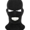 Adult Black 3-Hole Face Mask