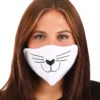 Adult's Cat Face Mask White