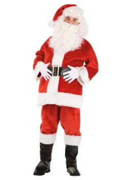 Deluxe Red Santa Claus Costume For Adults