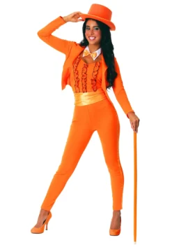Adult Female Orange Tuxedo Costume