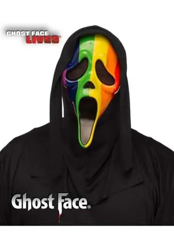 Fun World Ghost Face Pride Mask For Adults 1 Fun World Ghost Face Pride Mask For Adults