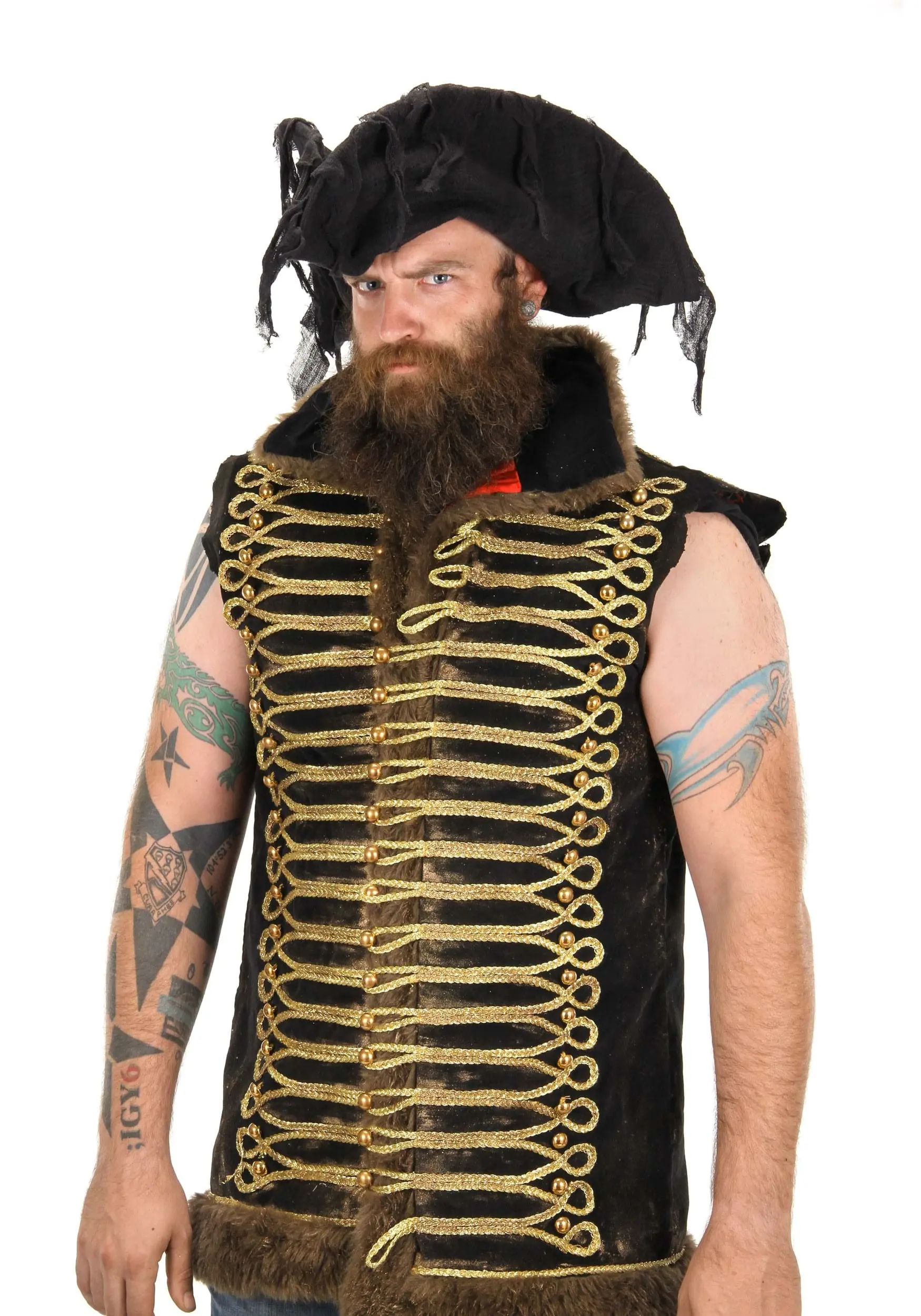 Ghost Pirate Adult Costume Hat 1 Ghost Pirate Adult Costume Hat
