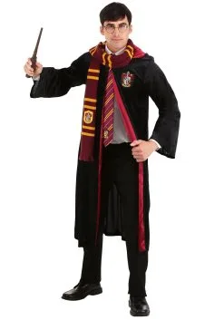 Harry Potter Adult Deluxe Gryffindor Robe -Fun Costumes Shop adult harry potter deluxe gryffindor robe 2