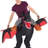 Adult Inflatable Black Ride On Dragon Costume