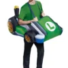 Disguise Inflatable Luigi Cart Costume For Adults