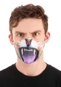 Lion Sublimated Face Mask For Adults