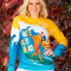 Mele Kalikimaka Surfing Santa Ugly Christmas Sweatshirt
