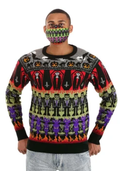 Monsters Sublimated Face Mask For Adults -Fun Costumes Shop adult monsters sublimated face mask alt 4