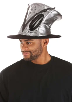 Silver Ovo Top Hat For Adults 10 Silver Ovo Top Hat For Adults -Fun Costumes Shop adult ovo top hat alt 2