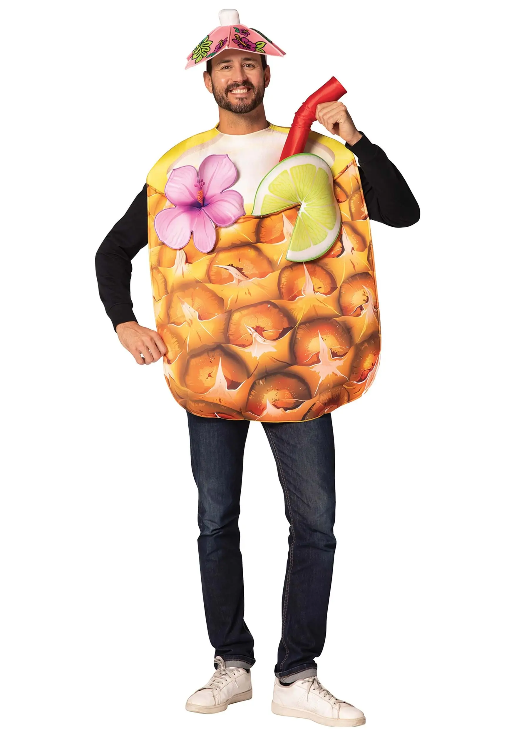 Adult Pineapple Drink Costume 1 Adult Pineapple Drink Costume