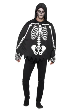 Smiffys Adult's Poncho Skeleton Costume 3 Smiffys Adult's Poncho Skeleton Costume -Fun Costumes Shop adult poncho skeleton costume2