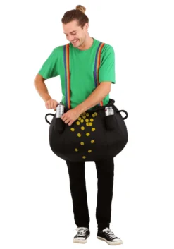 Pot Of Gold Costume For Adults -Fun Costumes Shop adult pot of gold costume alt 2