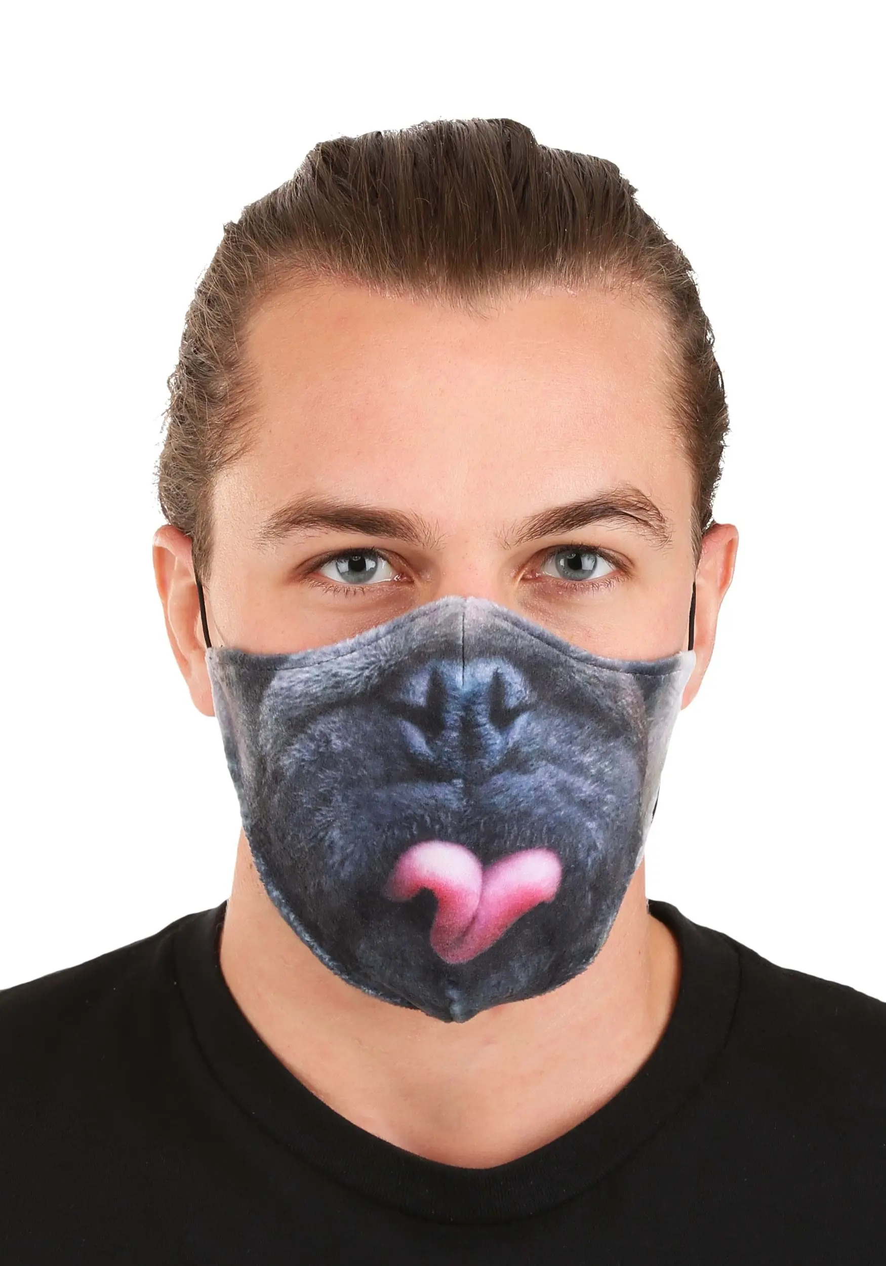 Adult Pug Sublimated Face Mask 1 Adult Pug Sublimated Face Mask