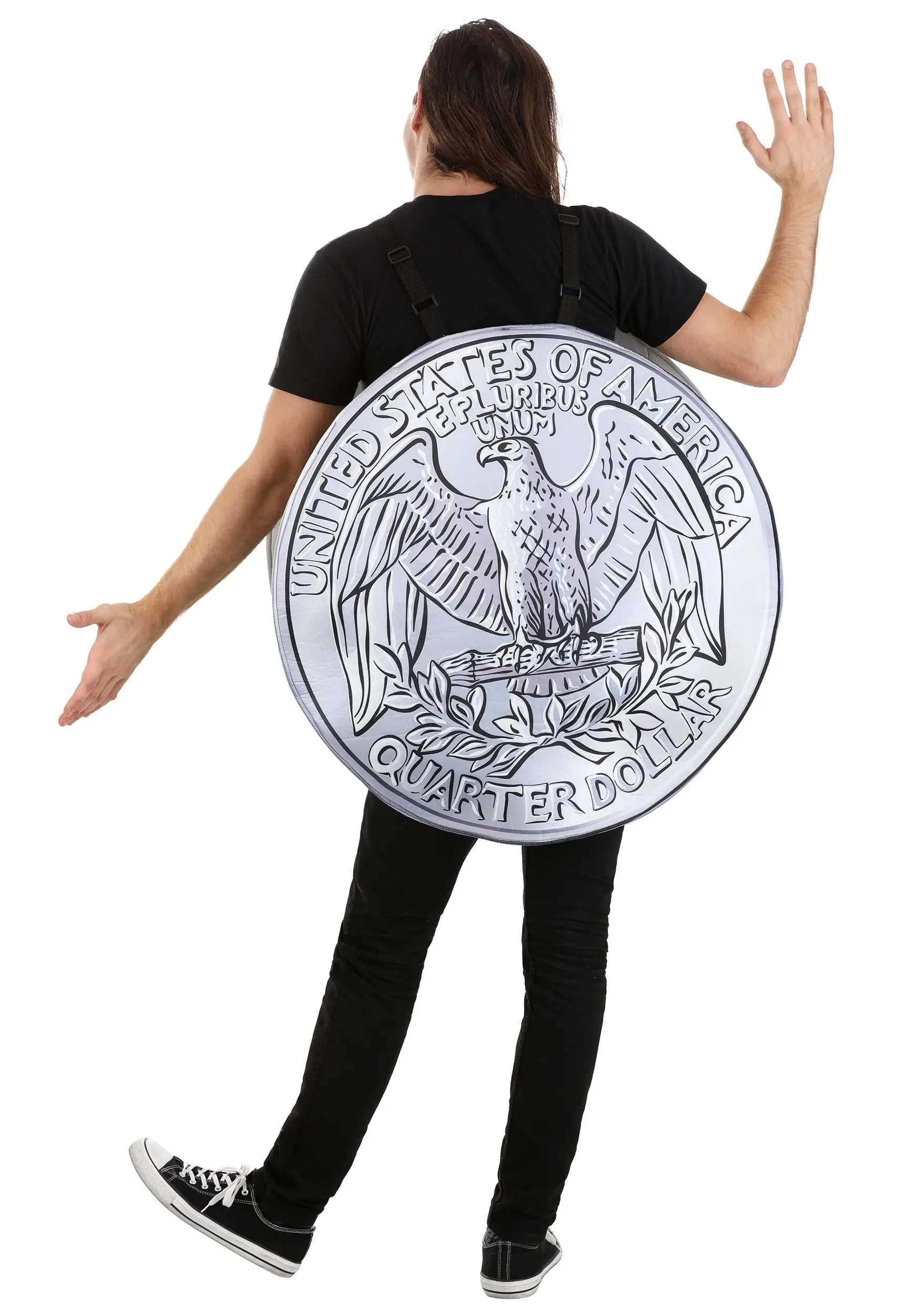 Silver Quarter Costume For Adults 2 Silver Quarter Costume For Adults - Image 2
