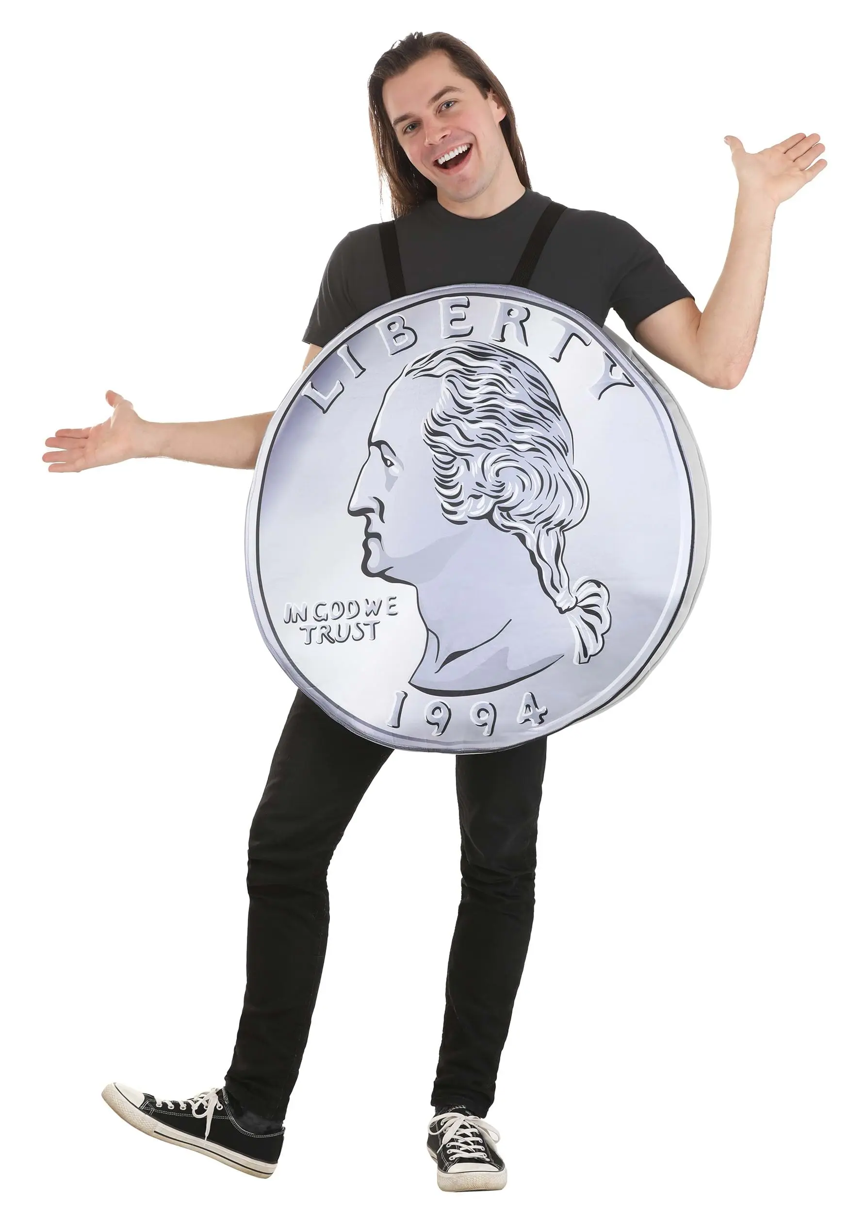 Silver Quarter Costume For Adults 1 Silver Quarter Costume For Adults