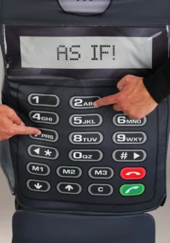 Retro Flip Phone Adult Costume -Fun Costumes Shop adult retro flip phone costume alt 2