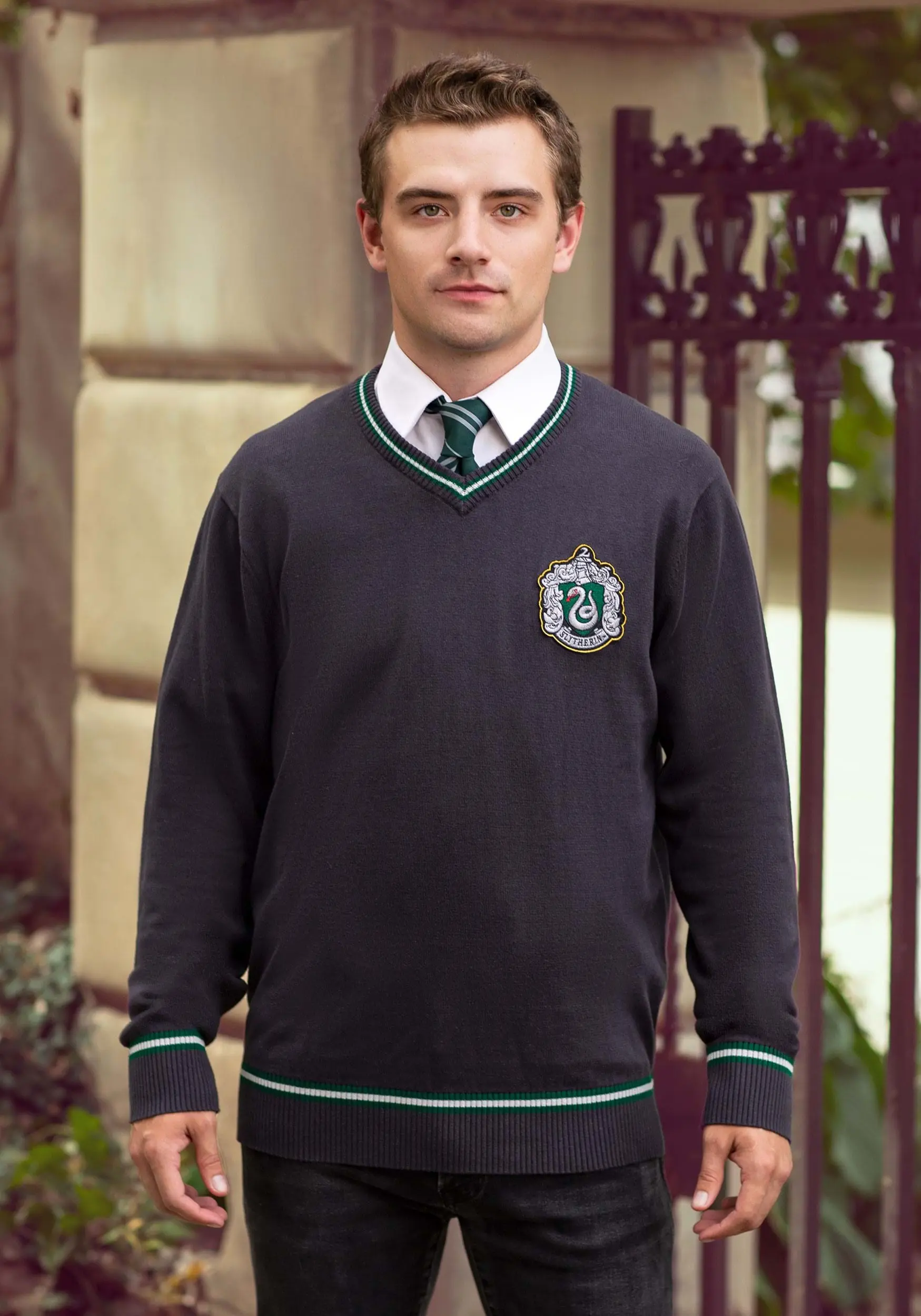 Adult Harry Potter Slytherin Uniform Sweater 2 Adult Harry Potter Slytherin Uniform Sweater - Image 2