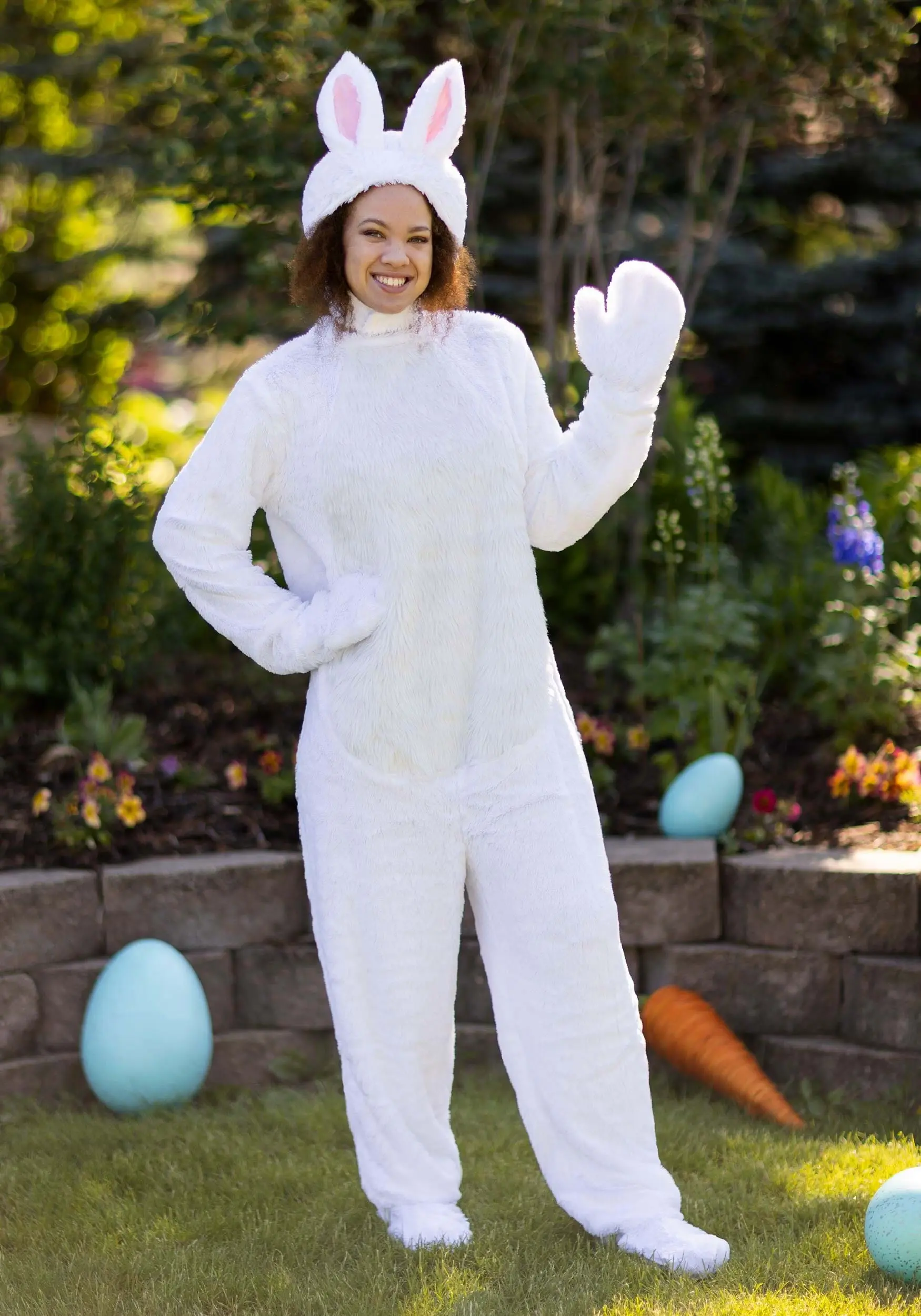 Adult White Bunny Costume 1 Adult White Bunny Costume