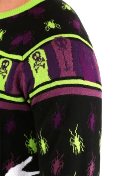 Beetlejuice It's Showtime! Halloween Sweater For Adults 16 Beetlejuice It's Showtime! Halloween Sweater For Adults -Fun Costumes Shop beetlejuice its showtime adult ugly halloween sweater alt6