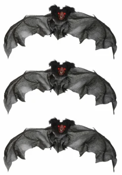 Black Bat 3-pack Home Decor -Fun Costumes Shop black bat 3 pack alt 2