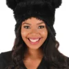 Plush Hat Black Bear