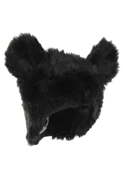 Plush Hat Black Bear -Fun Costumes Shop black bear plush hat alt 2