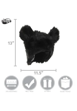 Plush Hat Black Bear -Fun Costumes Shop black bear plush hat alt 5