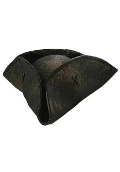 Black Caribbean Pirate Costume Hat Accessory