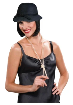 Black Flapper Hat For Women