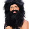 Black Prehistoric Wig And Beard