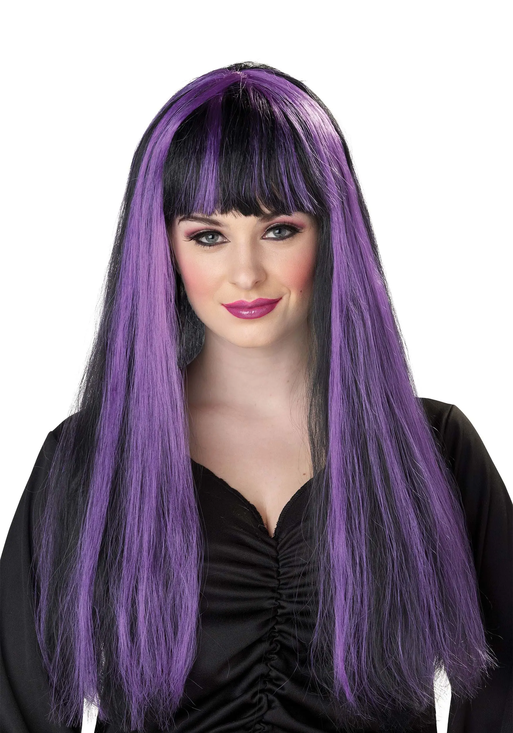 Black And Purple Witch Wig 1 Black And Purple Witch Wig