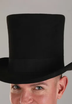 Black Top Hat For Adults -Fun Costumes Shop black top hat alt 2