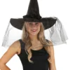 Sparkly Black Witch Hat For Women