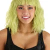 Blonde And Green Wavy Wig Accessory