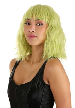 Blonde And Green Wavy Wig Accessory 7 Blonde And Green Wavy Wig Accessory -Fun Costumes Shop blonde and green wavy wig alt 2
