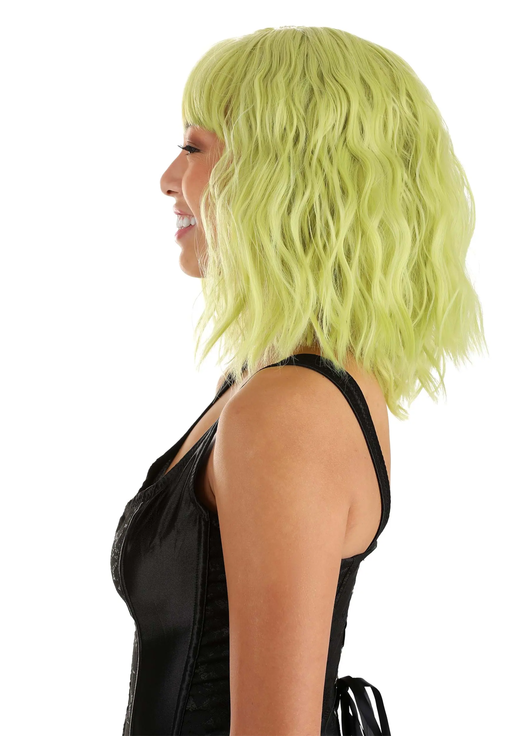 Blonde And Green Wavy Wig Accessory 4 Blonde And Green Wavy Wig Accessory - Image 4