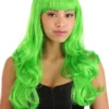 Bright Green Full Wavy Wig For Women